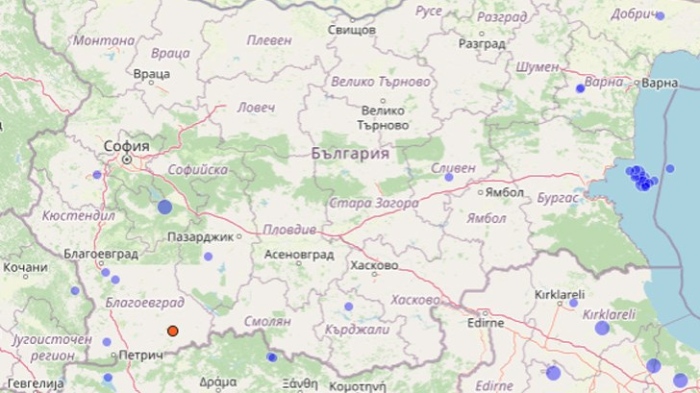 Серия от слаби земетресения в Югозападна България