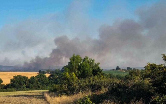 Частично бедствено положение в общ. Харманли заради пожар в Сакар