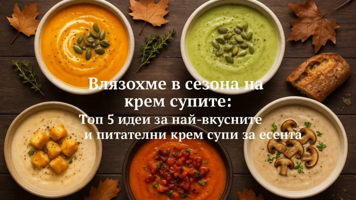 Влязохме в сезона на крем супите: Топ 5 идеи за най-вкусните и питателни крем супи за есента