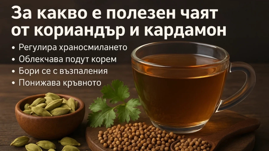 Ползите от чая с кориандър и кардамон – за кого е подходящ и кога да се избягва