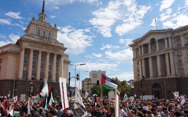 Стотици на шествие в подкрепа на палестинския народ в София