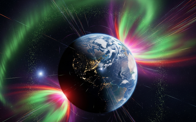 Удря ни магнитна буря на четири вълни