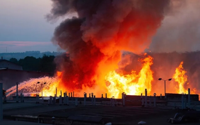 Украински дронове атакуваха завод за газ в Русия, предизвикаха пожар