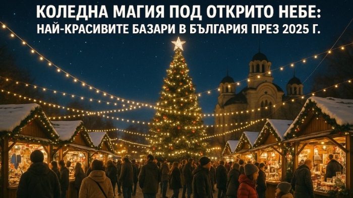 СПИСЪК ПО ГРАДОВЕ Коледна магия под открито небе: Най-красивите базари в България през 2025 г.