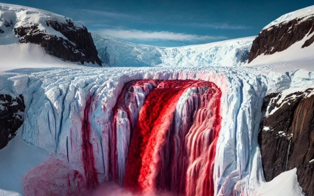 &quot;Кървавият&quot; водопад в Антаркитида: Истината е по-впечятлявяща от всякакво поверие  СНИМКИ