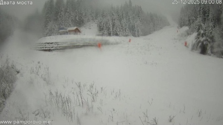 До 15 см е снежната покривка по високите части в област Смолян