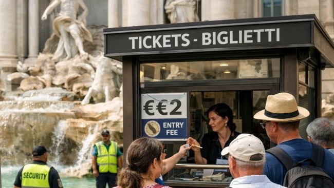 Посетителите на фонтана Треви в Рим вече трябва да плащат такса
