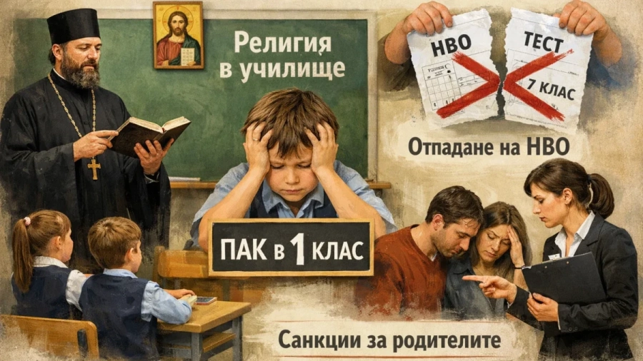 Синдикални идеи в образованието: Религия, повтаряне на 1 клас, отпадане на НВО и санкции за родителите