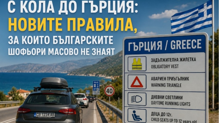С кола до Гърция: Новите правила, за които българските шофьори масово не знаят